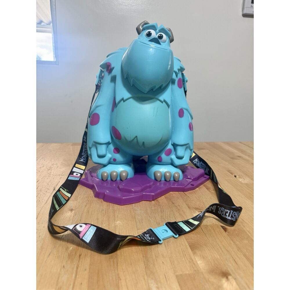 Disney Parks Monsters Inc Sulley Souvenir Popcorn Bucket Pixar Fest 2018 w/Strap